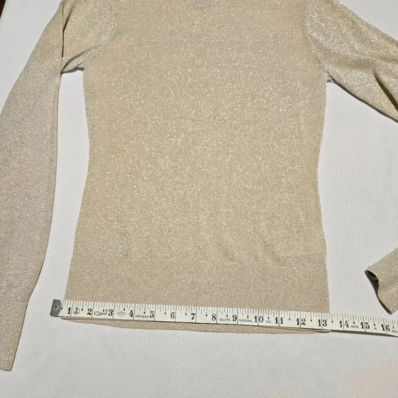 Silver Metallic Turtleneck Sweater - Never Worn - Picture 10 of 16